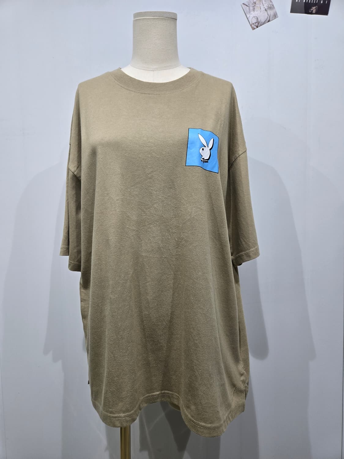 플레이보이 카키색 반팔 티셔츠 상품이미지1