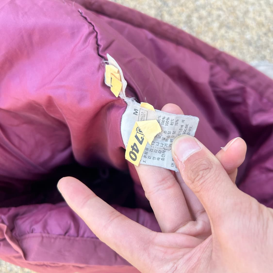 입생로랑 버건디 패딩 자켓 상품이미지5