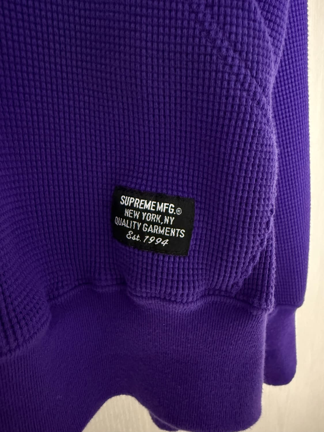 슈프림 써멀 후드 집업 퍼플 - 25SS XL 사이즈 상품이미지2