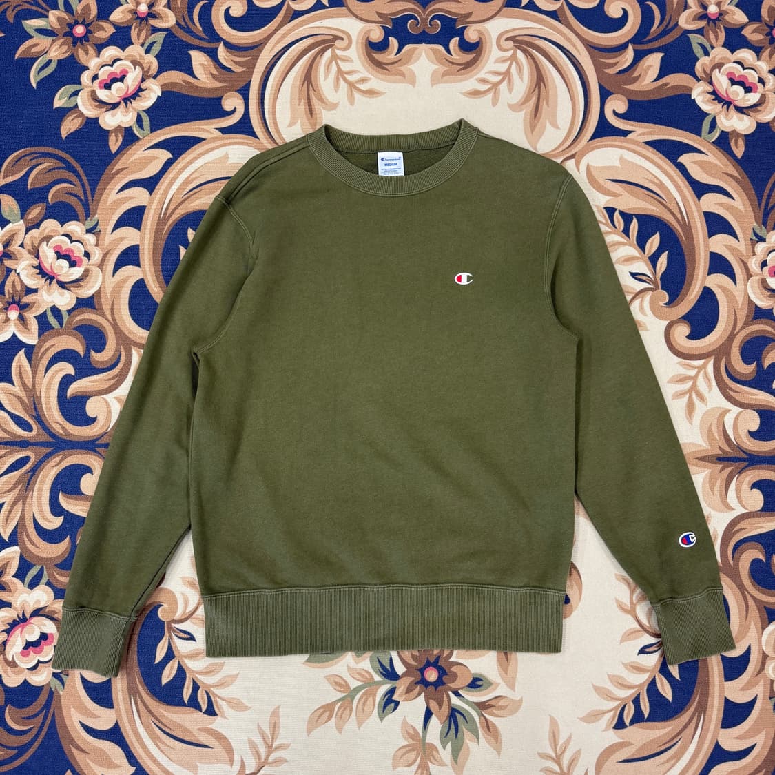 (M)챔피언Champion 베이직로고 맨투맨(올리브) 상품이미지1