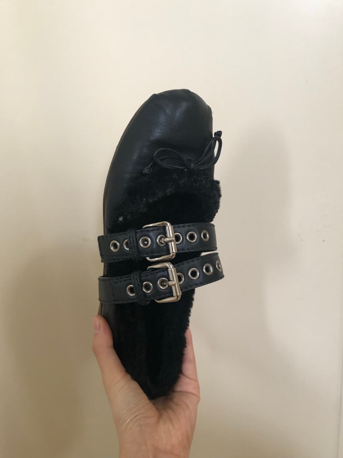 미우미우 발레리나 퍼 플랫슈즈 상품이미지5