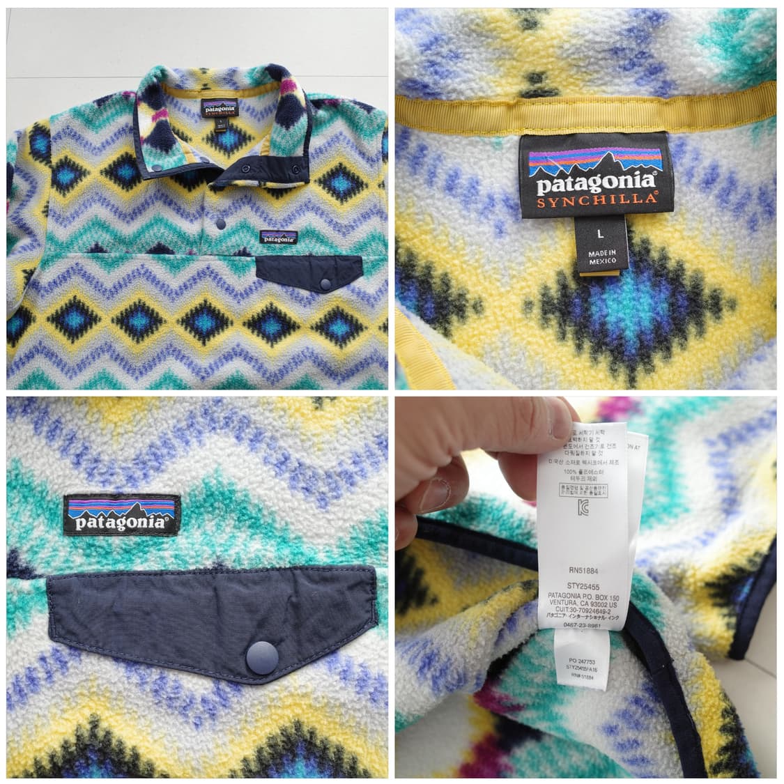 [L] 파타고니아 신칠라 스냅티 에스닉 아즈텍 패턴 플리스 상품이미지2