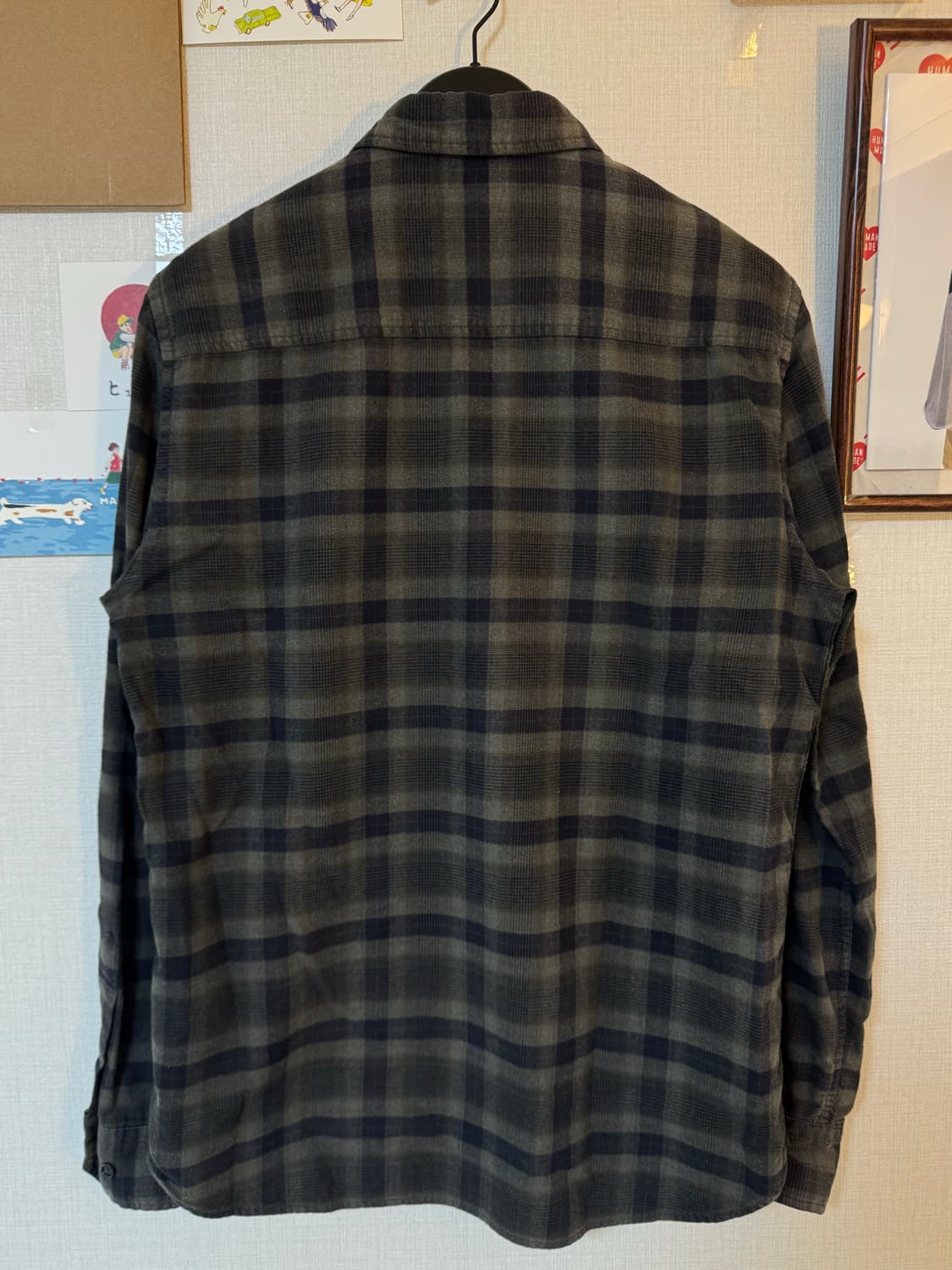 [L]Series 시리즈 플란넬 체크셔츠 다크카키 상품이미지3