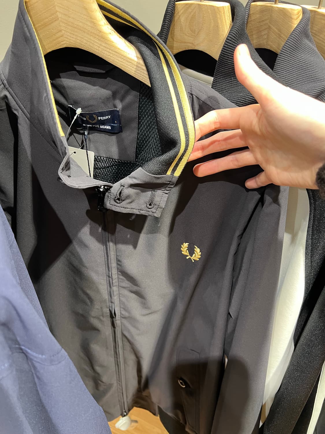 BEAMS x FRED PERRY 별주 집 블루종 상품이미지5