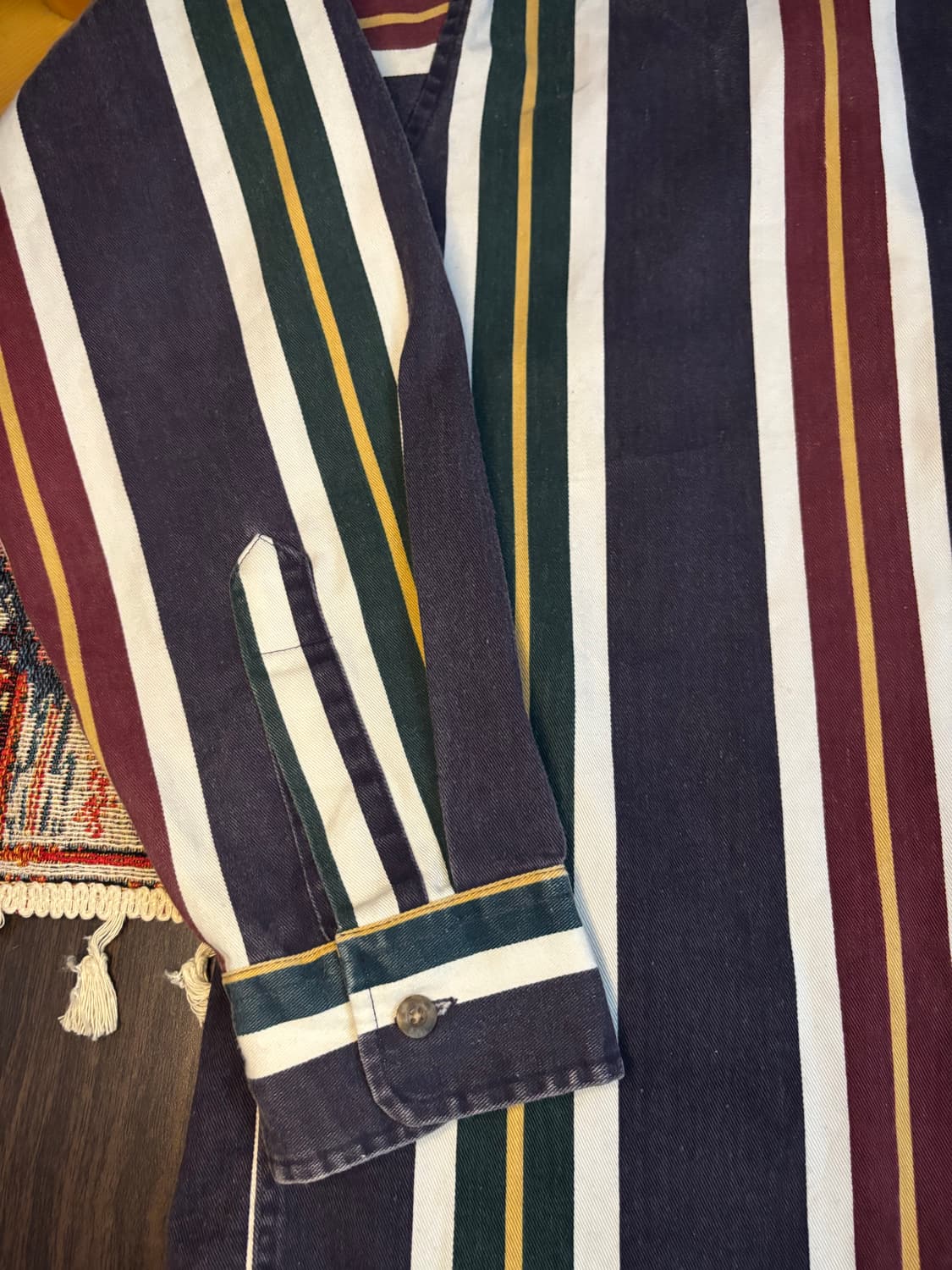 American Vintage 90s Navy Striped shirt 상품이미지5