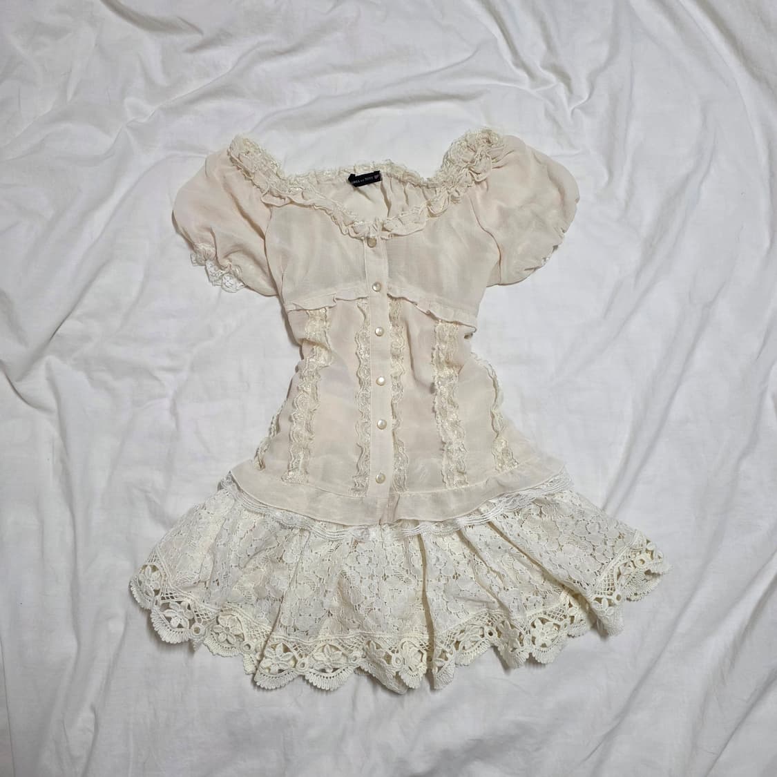 디어마이믹스 로걀탑 블라우스 큐롯스커트 세트 리즈리사 트랄라라 히메갸루깔 상품이미지1