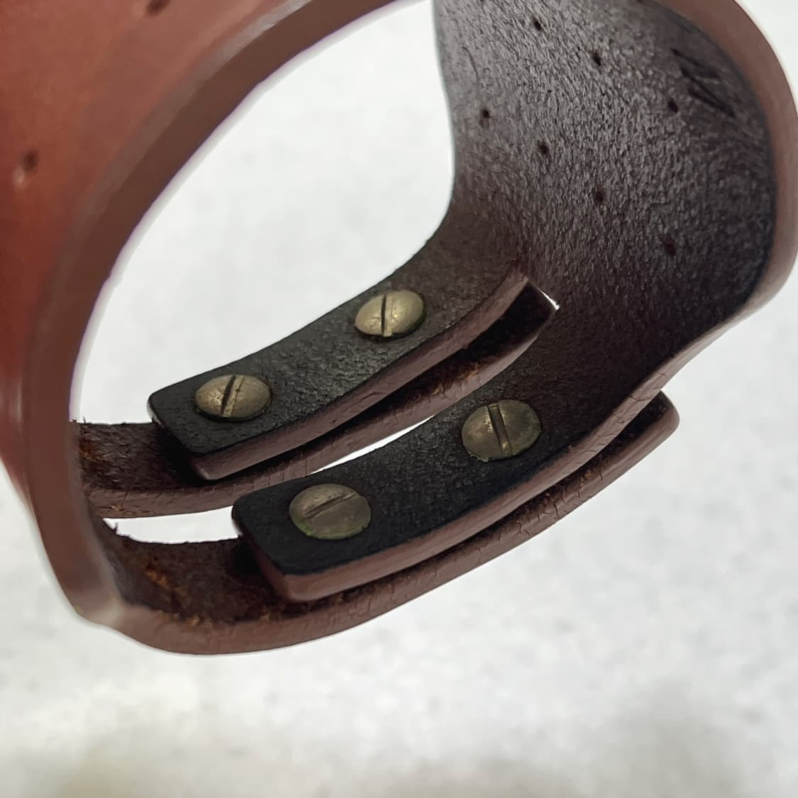 릭오웬스 14SS "VICIOUS" 레더 커프 팔찌 카라멜 상품이미지7