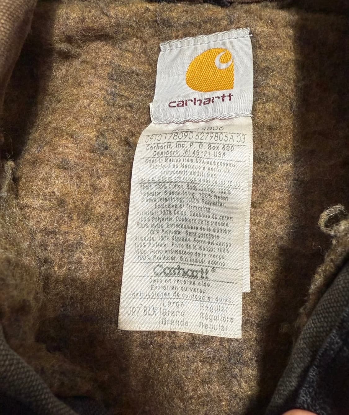 칼하트 자켓 J97 BLK   L size 상품이미지4