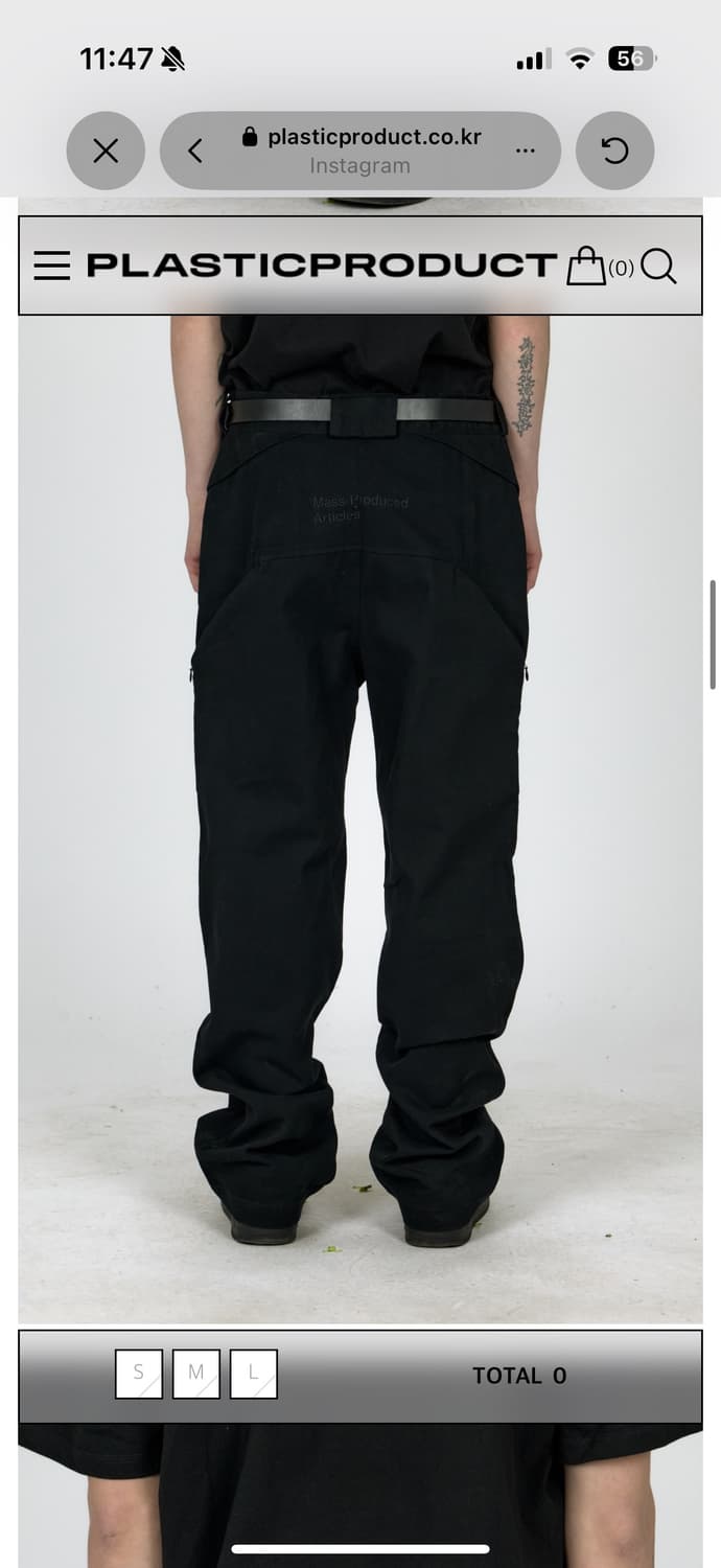 플라스틱프로덕트 MPa PLANT PANTS (BLACK) M 상품이미지3