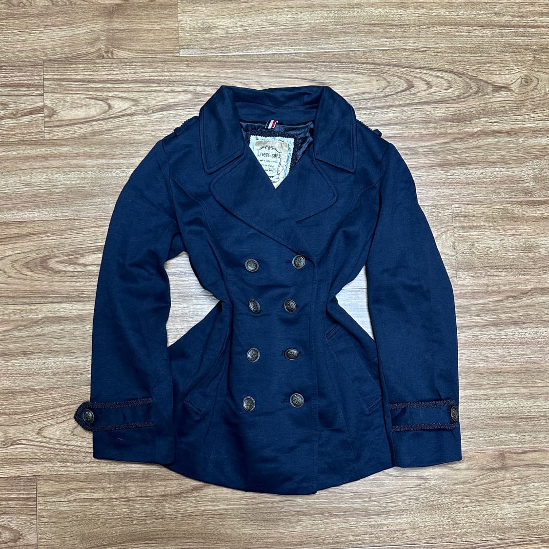 빈티지 더블 버튼 자켓 오네갸루 로걀 라떼 베메클깔 공겜여주 모리걸 고딕 상품이미지1