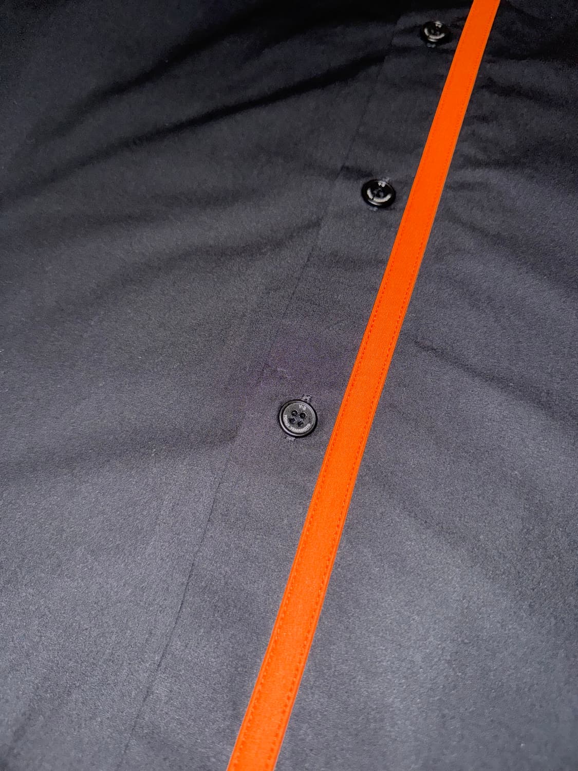 [S] Y-3 요지 야마모토 15SS 오렌지 라인 코튼 셔츠 상품이미지6