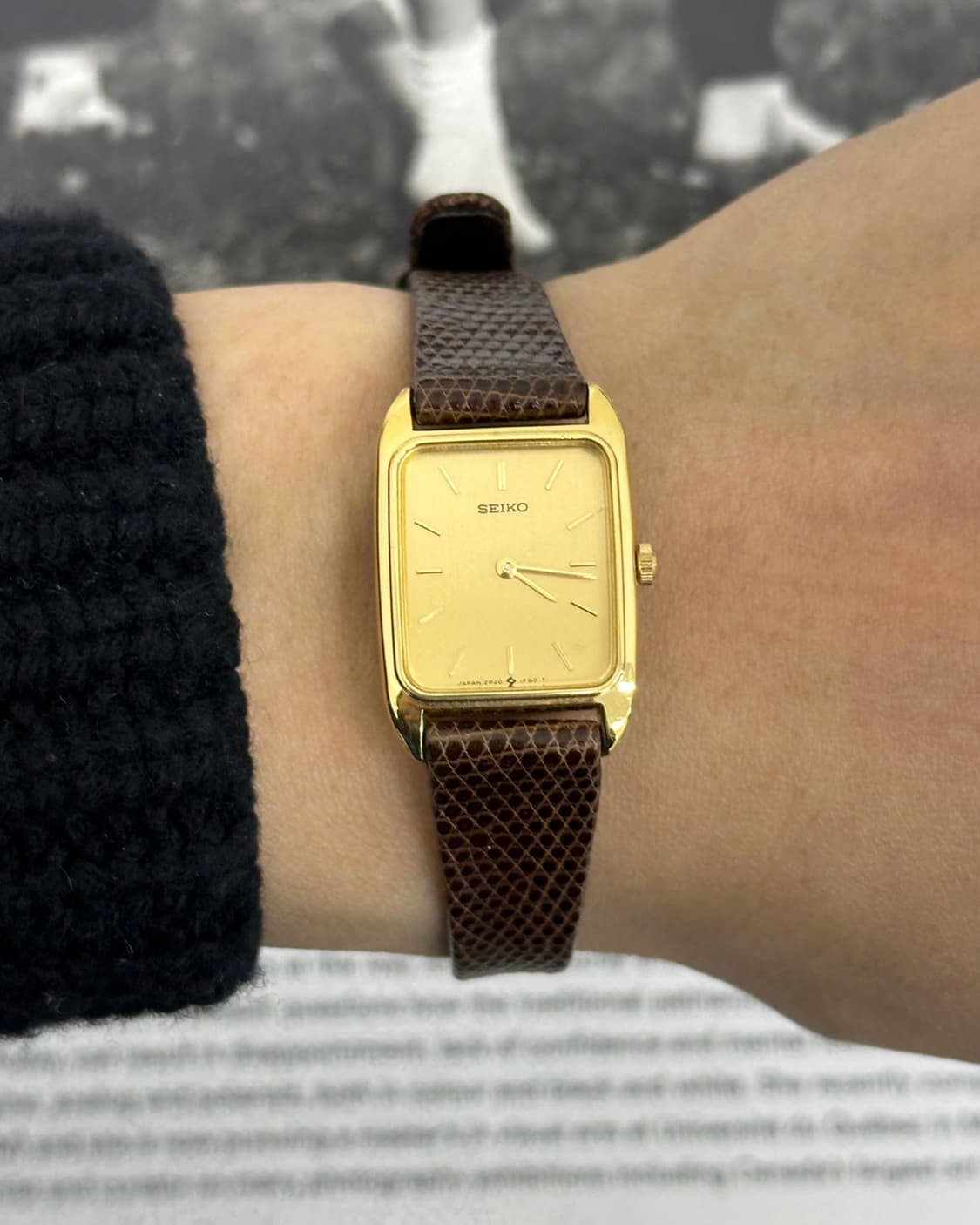 세이코 골드 다이얼 쿼츠 시계 상품이미지9