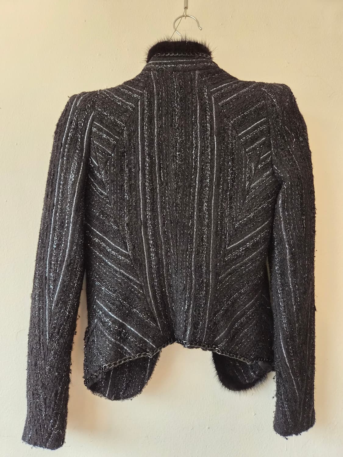 오브제 여성 비즈밍크울자켓 0사이즈 상품이미지3