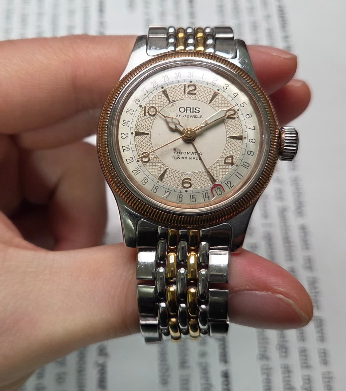 레어] 빈티지 오리스 빅크라운 포인터데이트 7463B 코인베젤 브슬 ve 상품이미지3