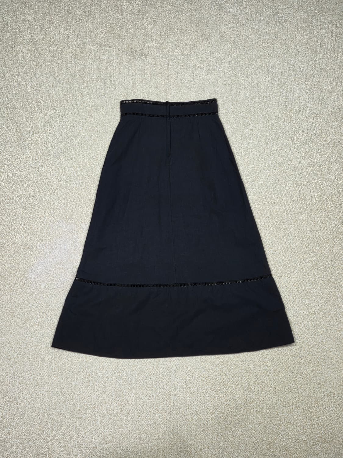 [이자벨마랑] 린넨 블렌드 사다리 레이스 미디 스커트 | S00118 상품이미지7