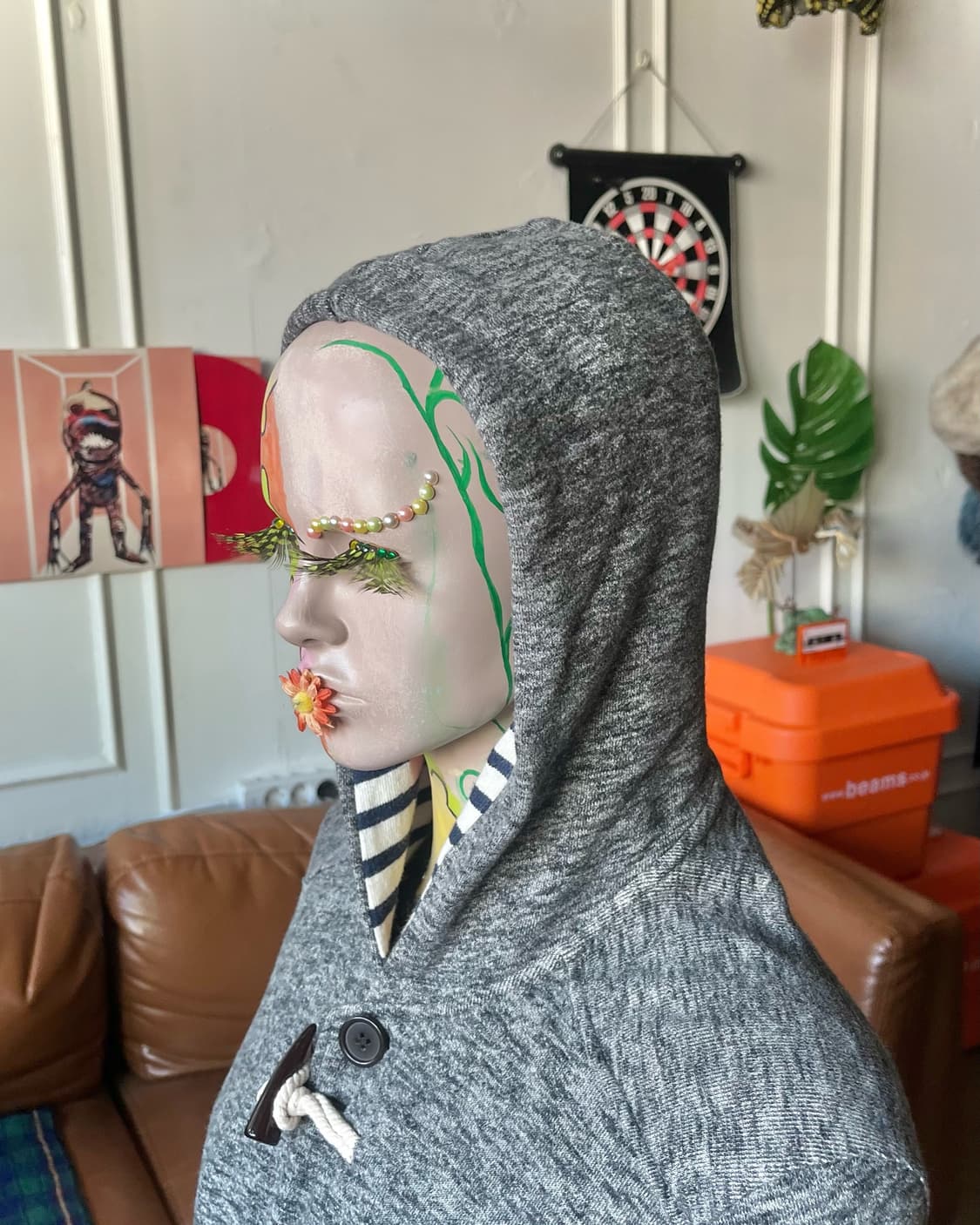 Old BEAMS Stripe Trim Duffle Hood Jacket 상품이미지3