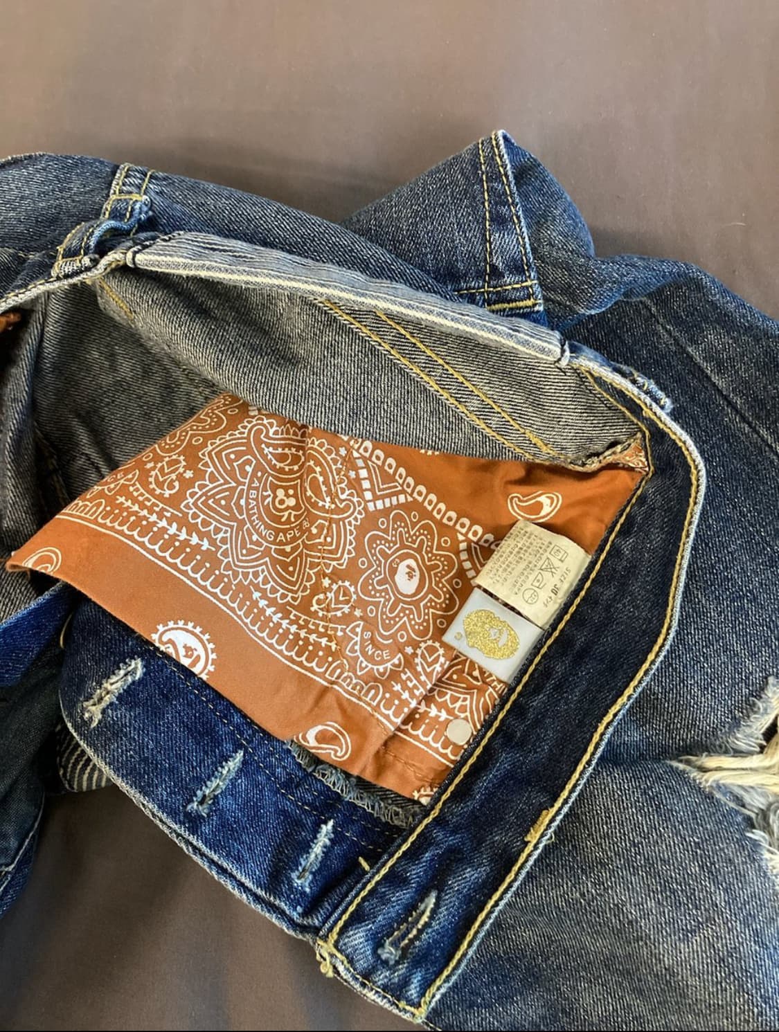 베이프 패치워크 진 30 상품이미지5