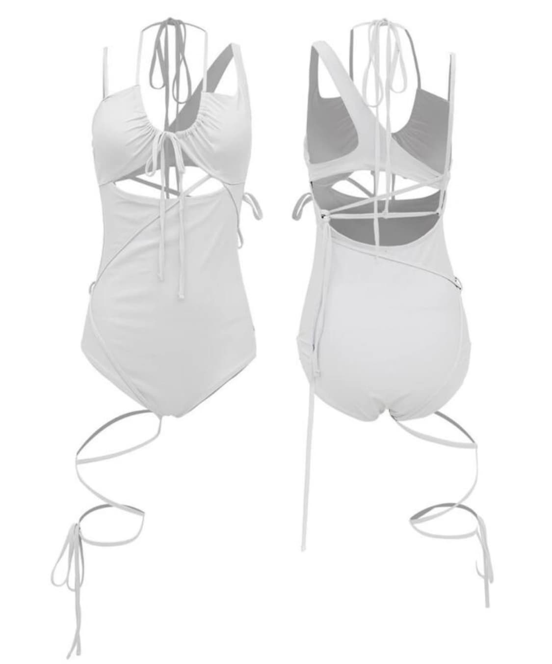 나체 nache MULTIWAY STRAP SWIM SUIT WHITE 상품이미지1