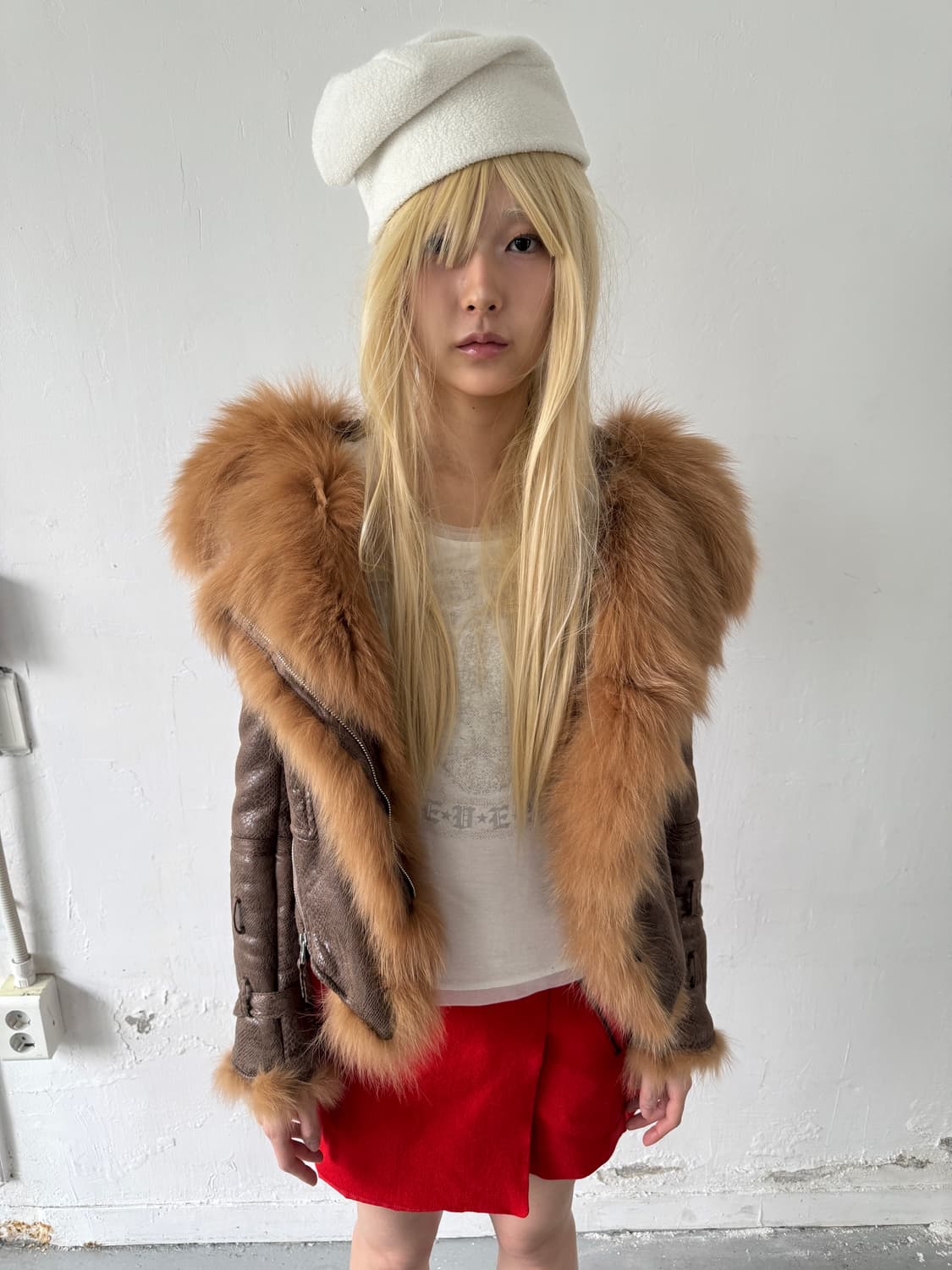 Slim fur trimming jacket 상품이미지7