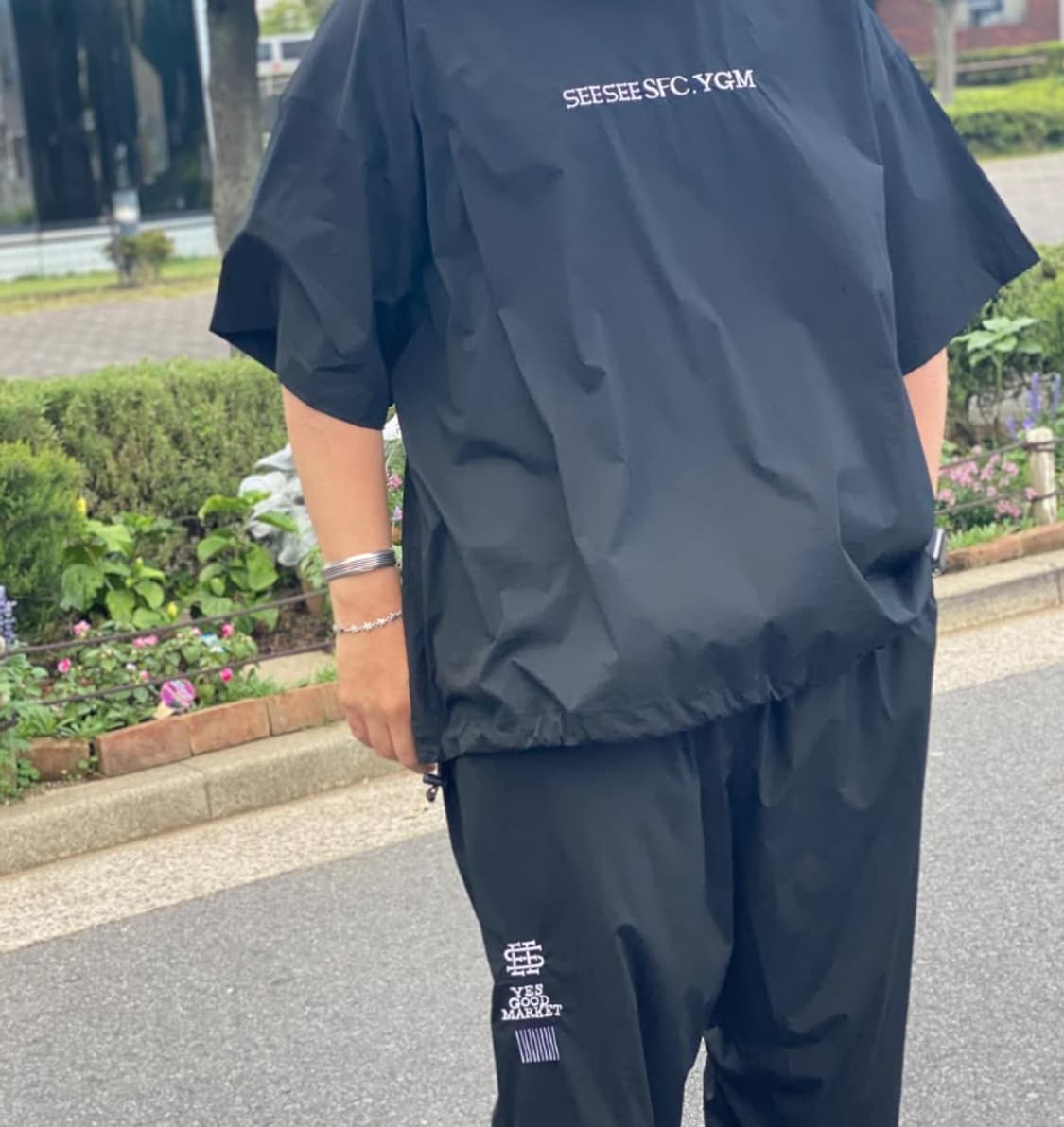 SEESEE x S.F.C x YGM 빅 나일론 크루넥 블랙 XL 상품이미지8