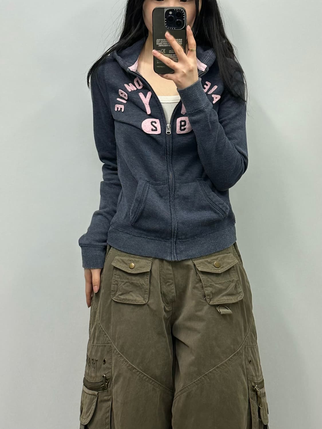 아베크롬비 y2k 와투케 딱붙 후드집업 상품이미지1