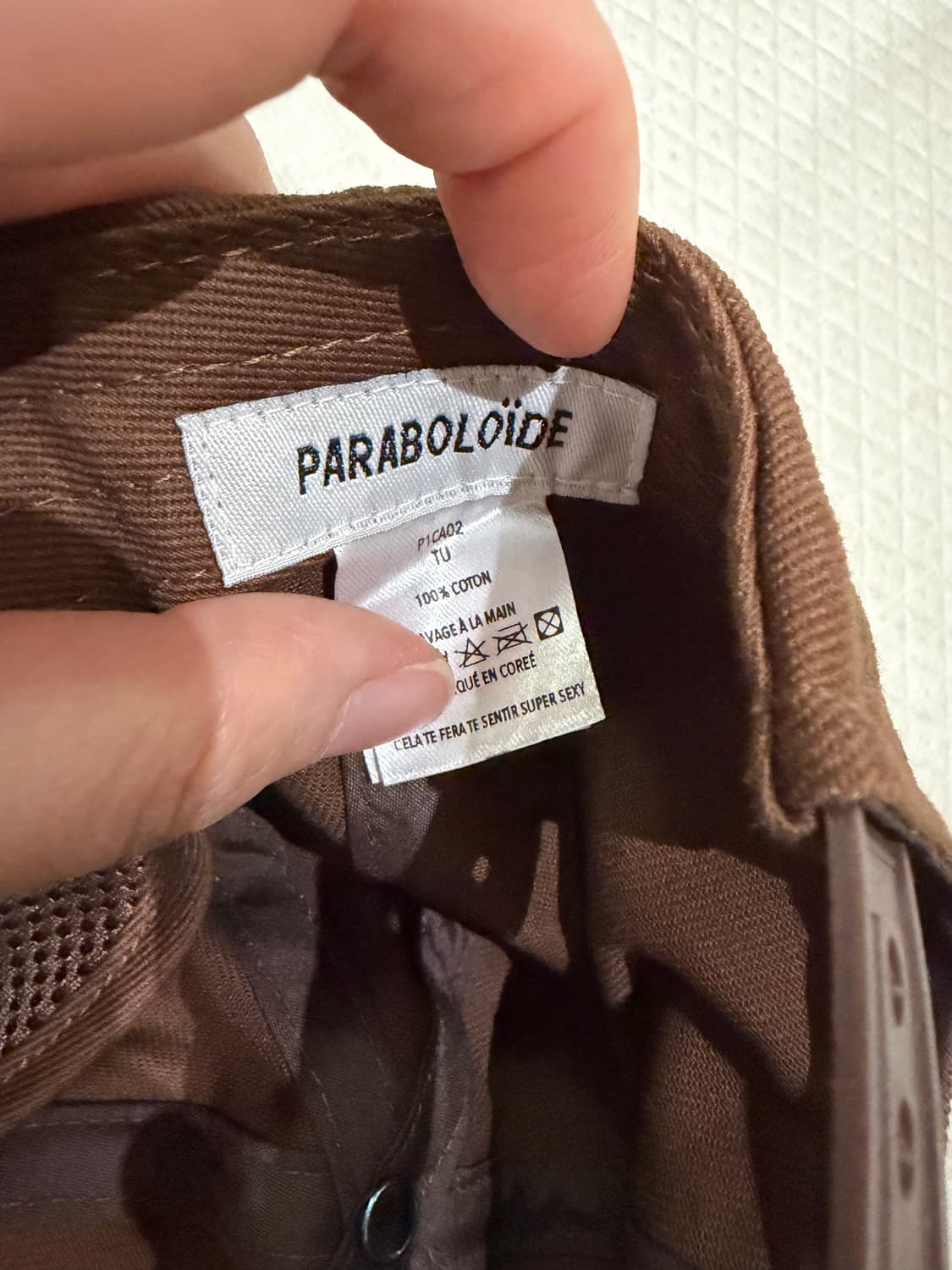 파라볼로이드 브라운 캡 미착용 상품이미지4