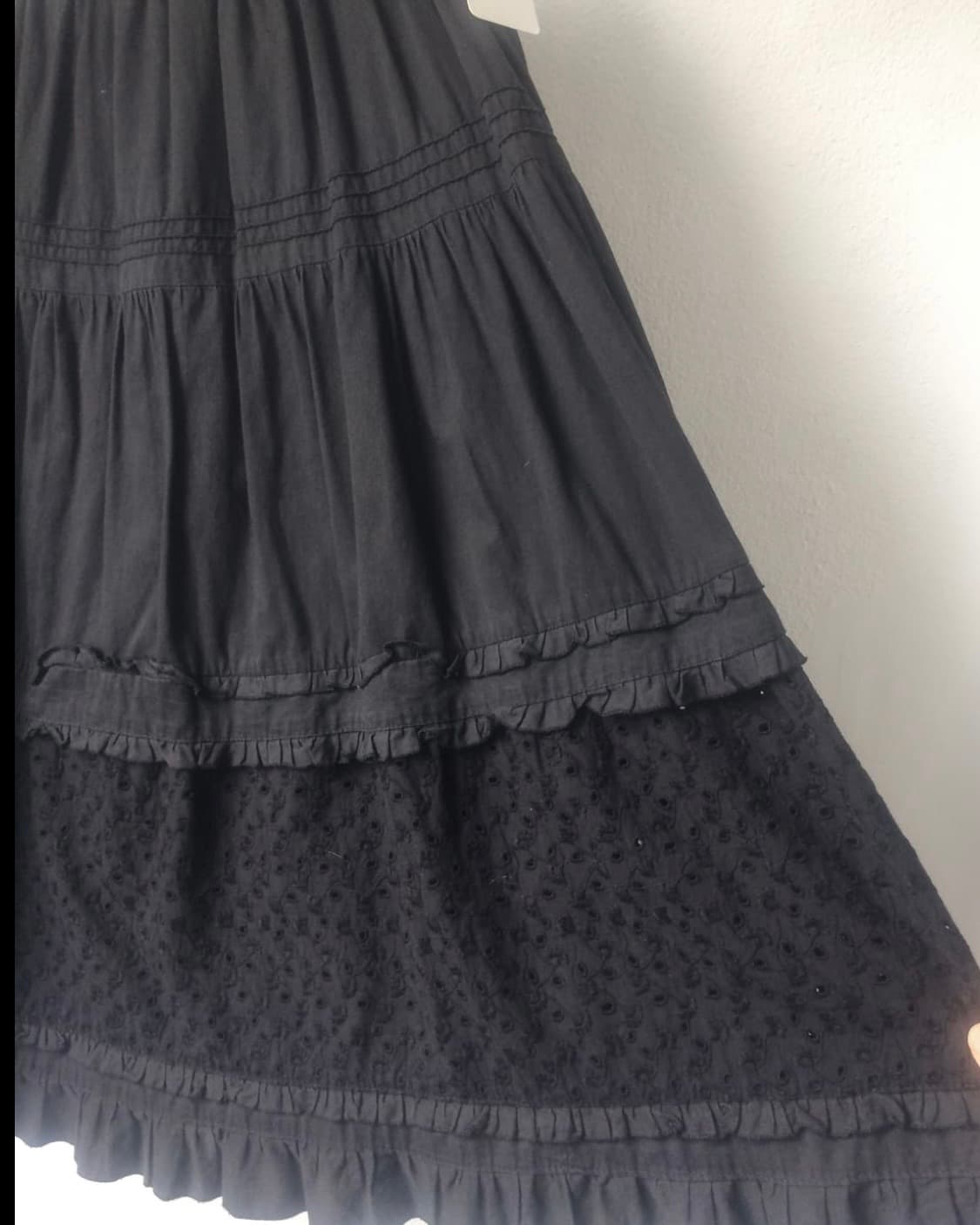 Sanismountain 산빈티지 펀칭 레이어드 스커트 상품이미지2