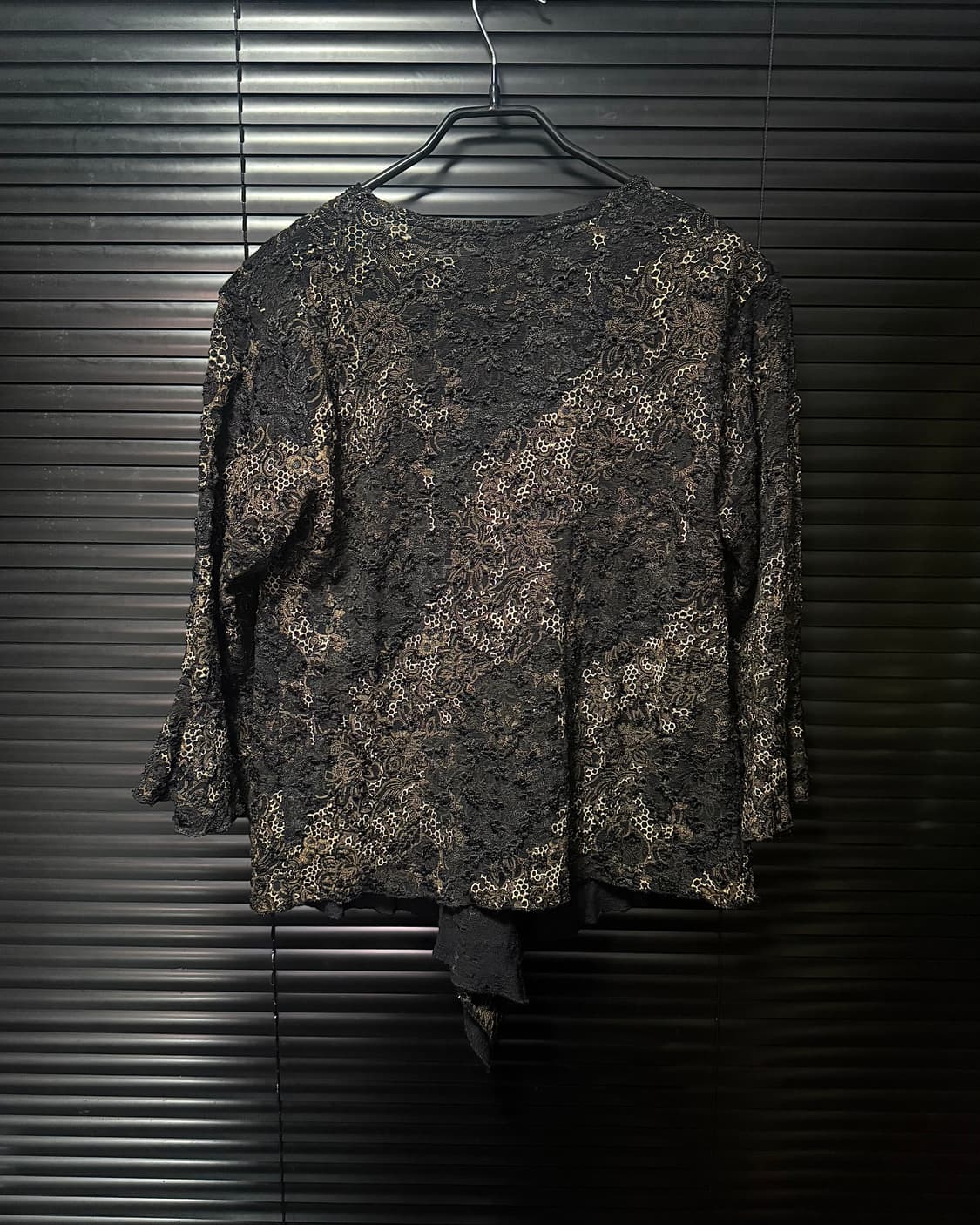 에스닉 레이스 블라우스 브라운 락 그런지 웨스턴 갸루 로리 고스 펑크  상품이미지4