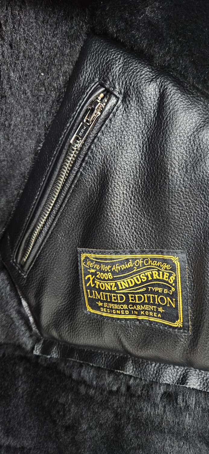 엑스톤즈(XTONZ) B-3 양가죽 무스탕 자켓 L 상품이미지8