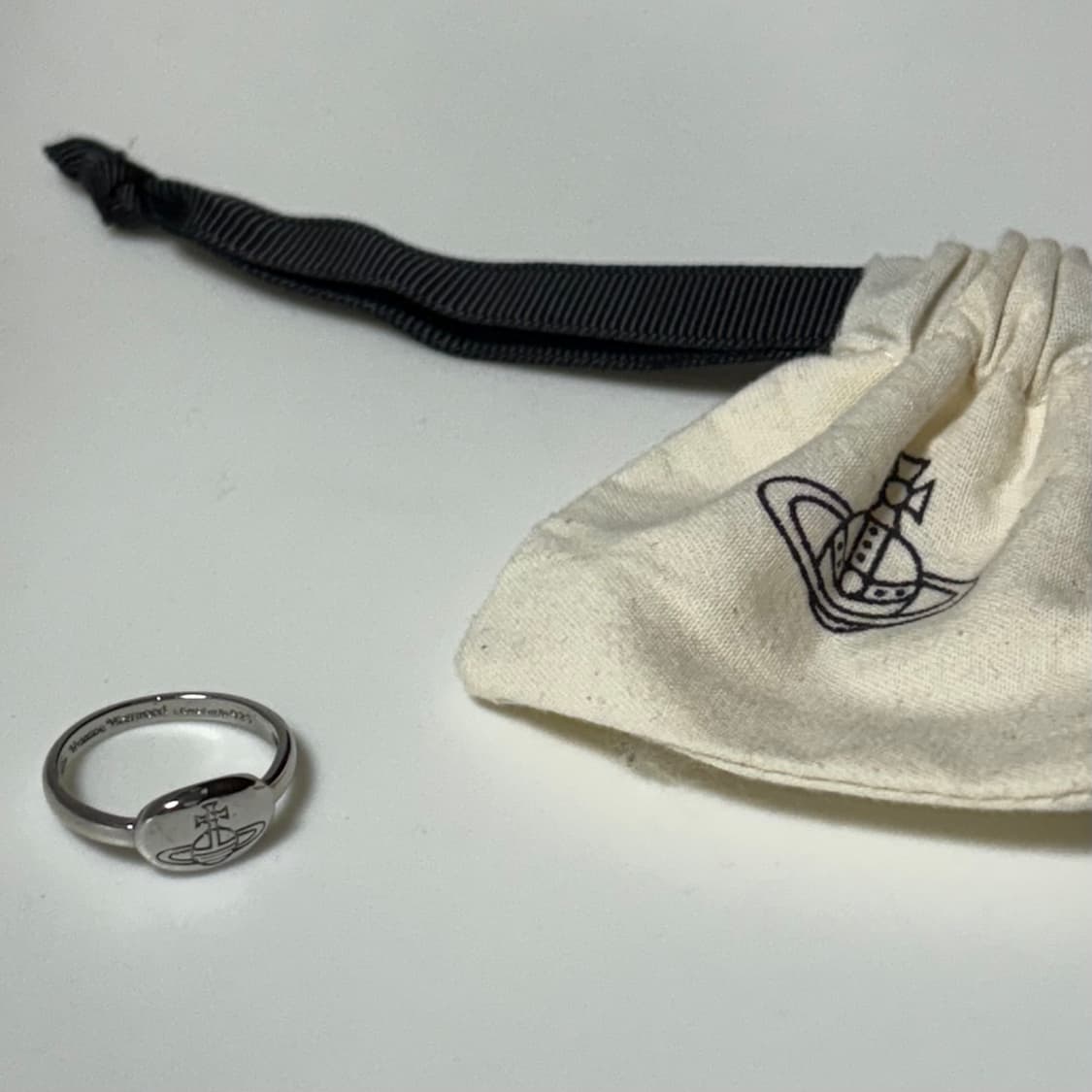 비비안웨스트우드 틸러리 ORB 로고 925 반지 상품이미지2