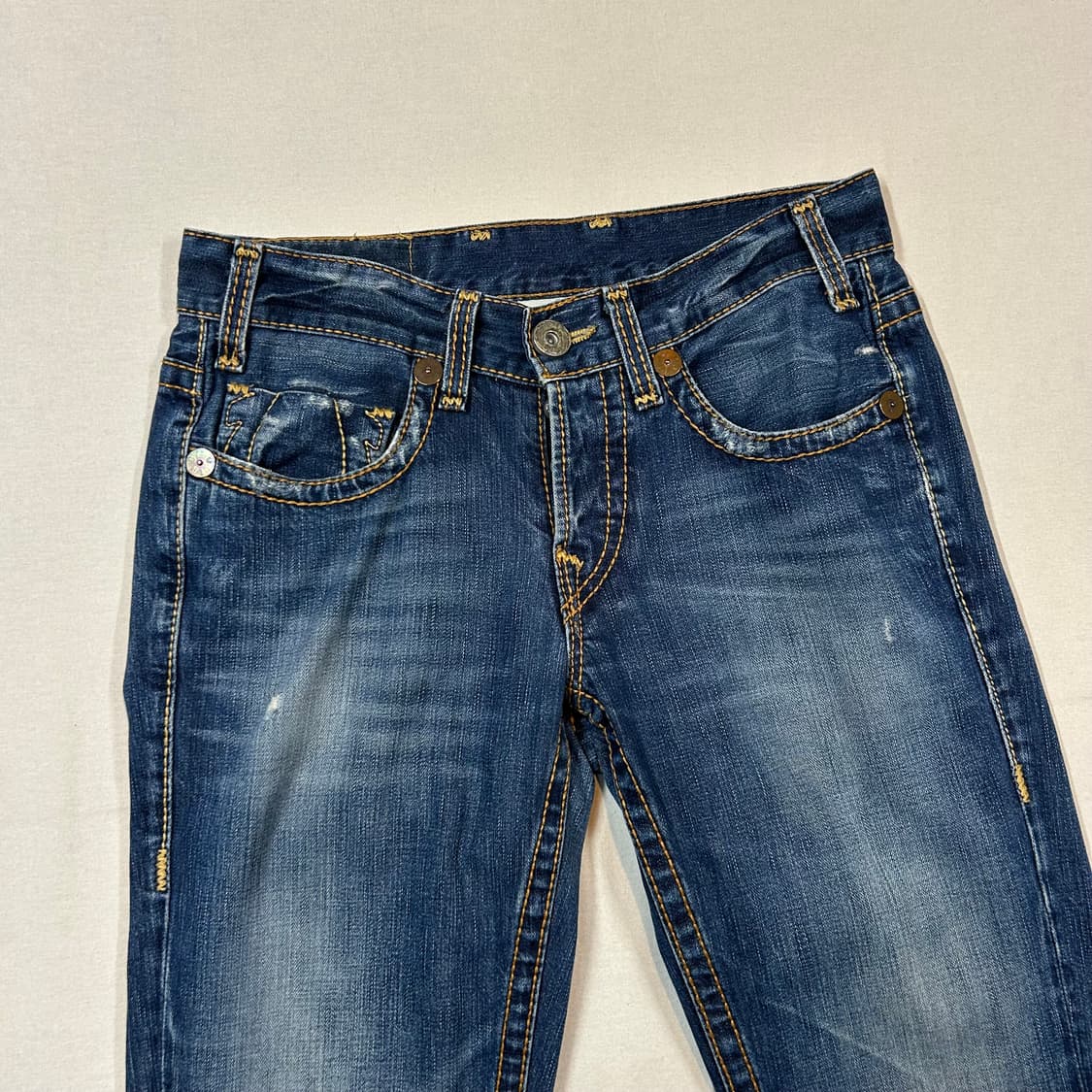 32inch) 트루릴리전 버튼플라이 스트레이트 데님 청바지 상품이미지7