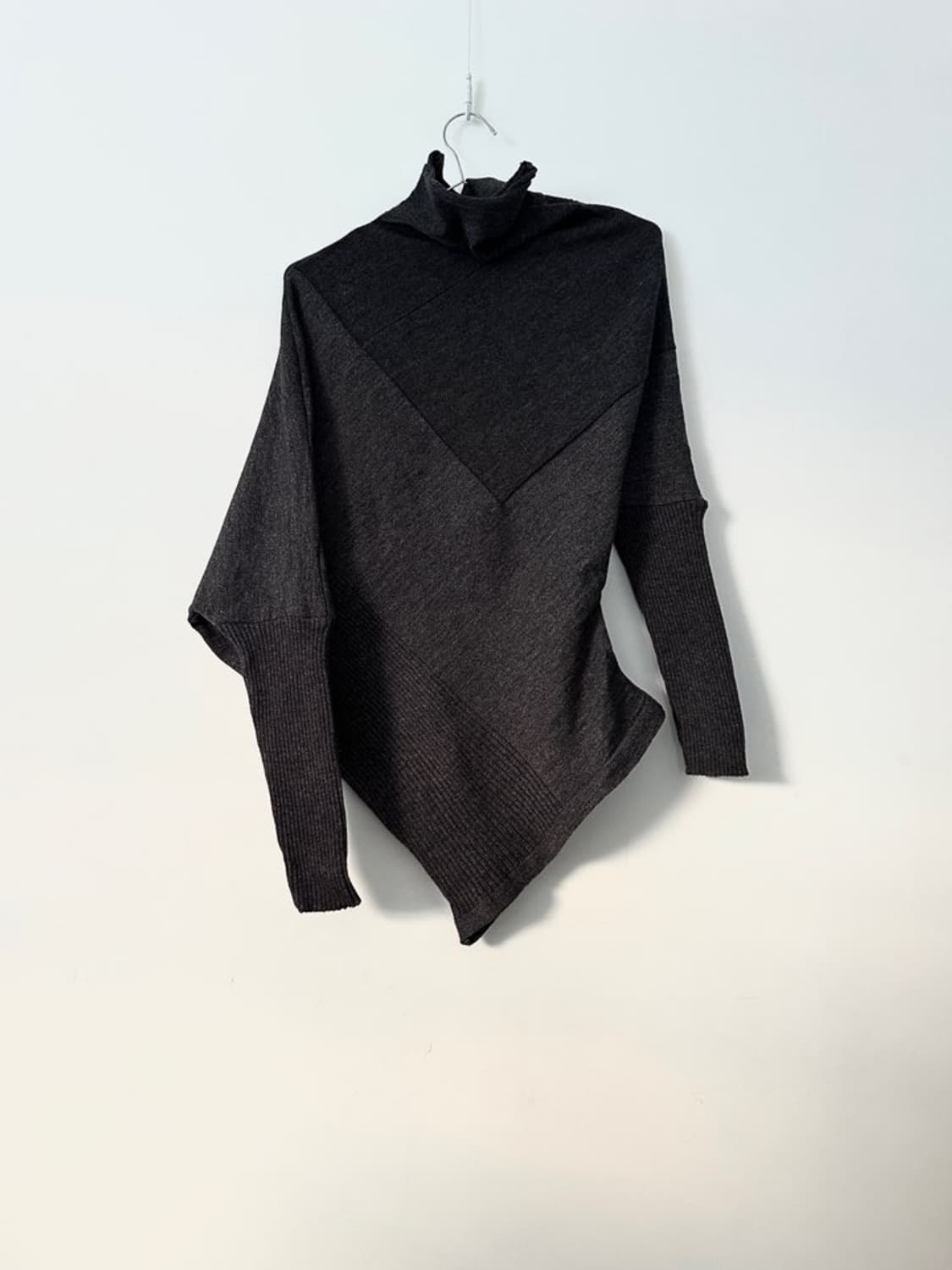 Round drape knit / grey 상품이미지5