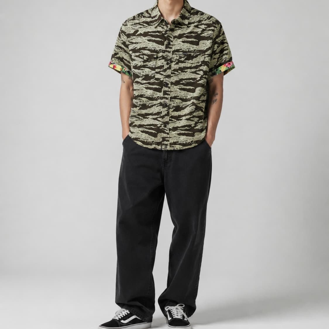 [M] Hurley 헐리 카모 패턴 반팔 셔츠 상품이미지2