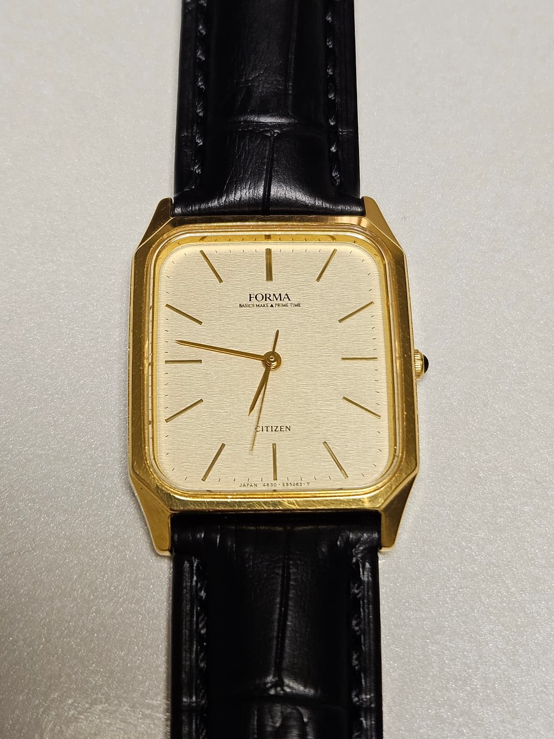 빈티지 시티즌 포르마 금장 가죽 시계 상품이미지3