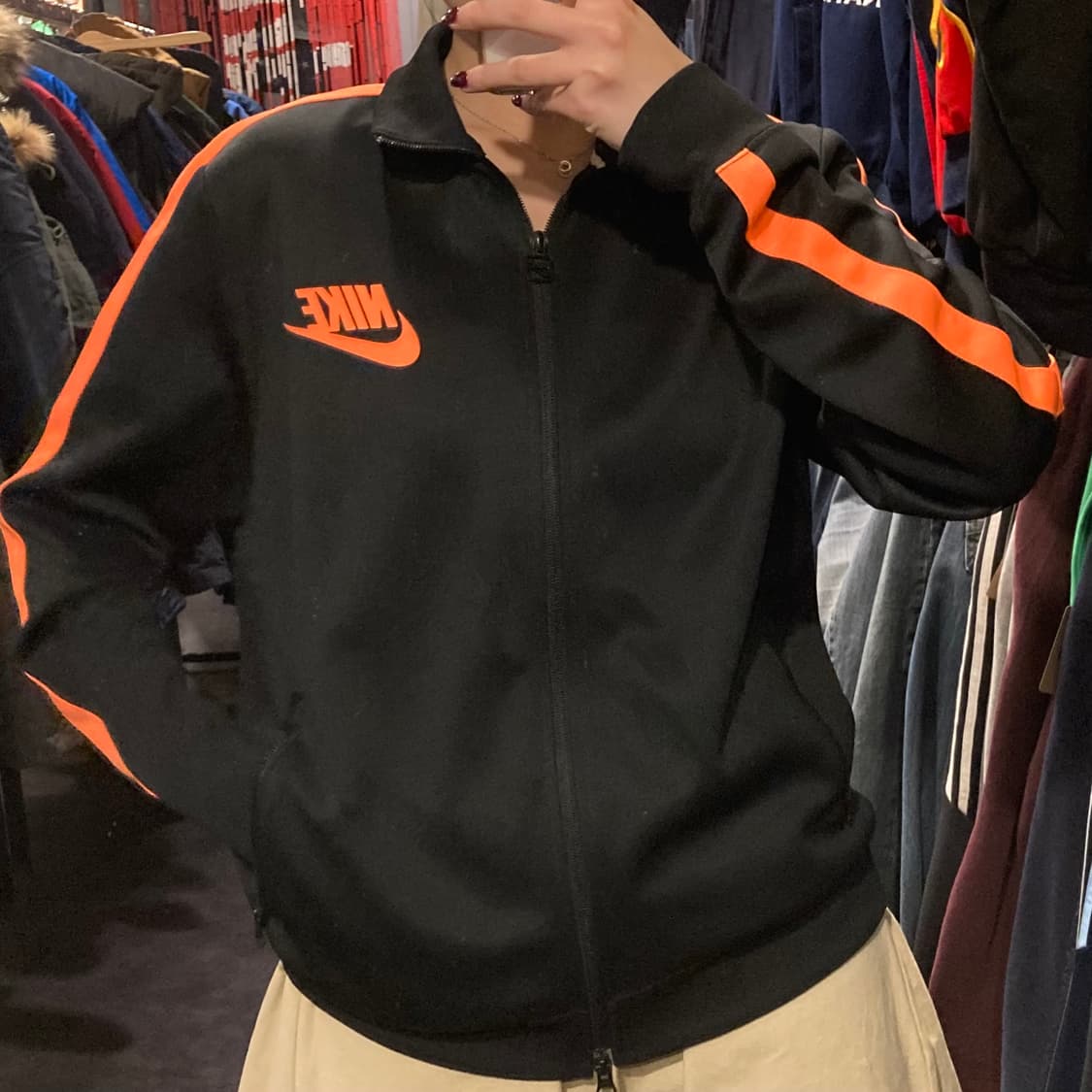 [IM] 나이키 블랙 오렌지 져지 집업 상품이미지5