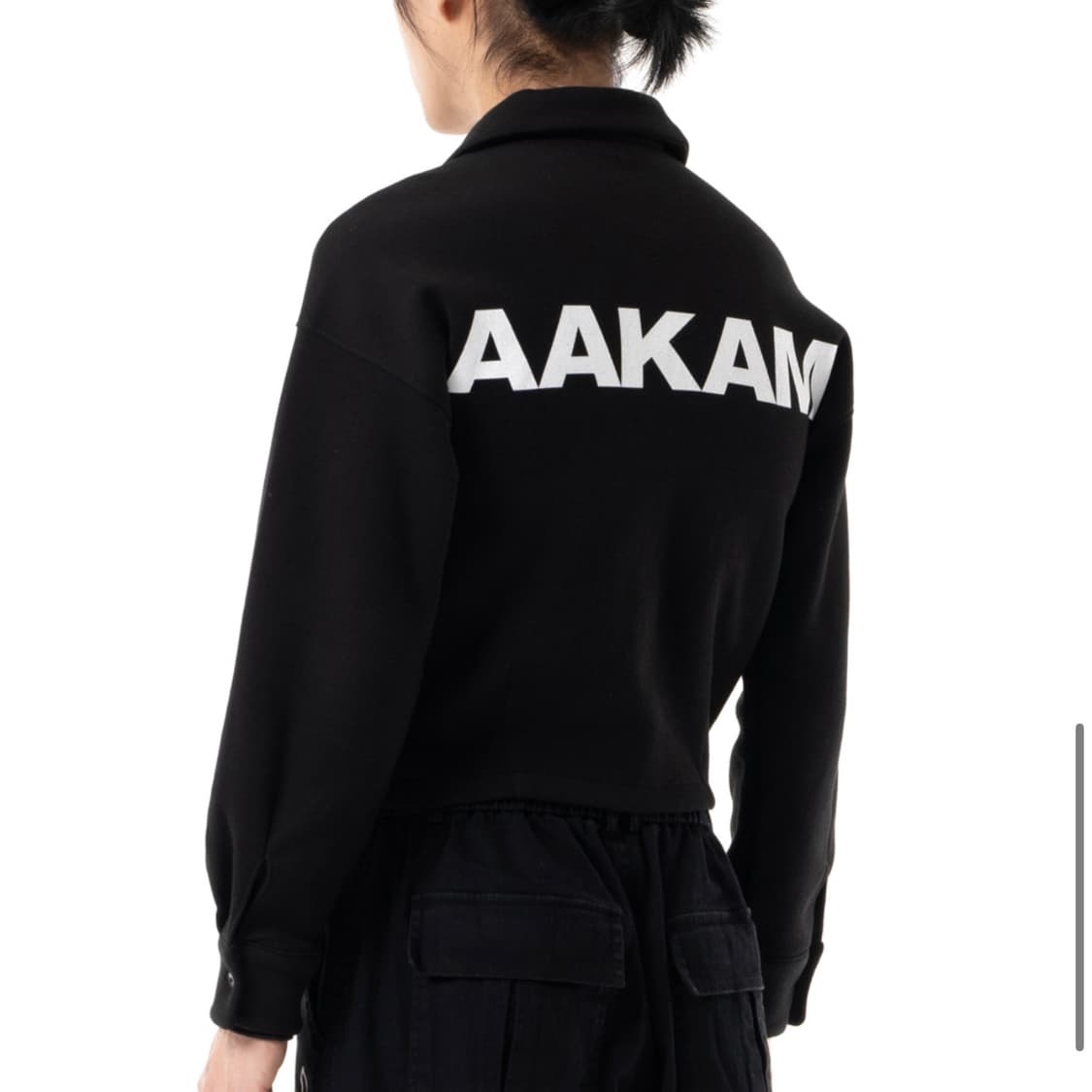 아캄 프린티드 크롭 자켓 블랙 상품이미지1