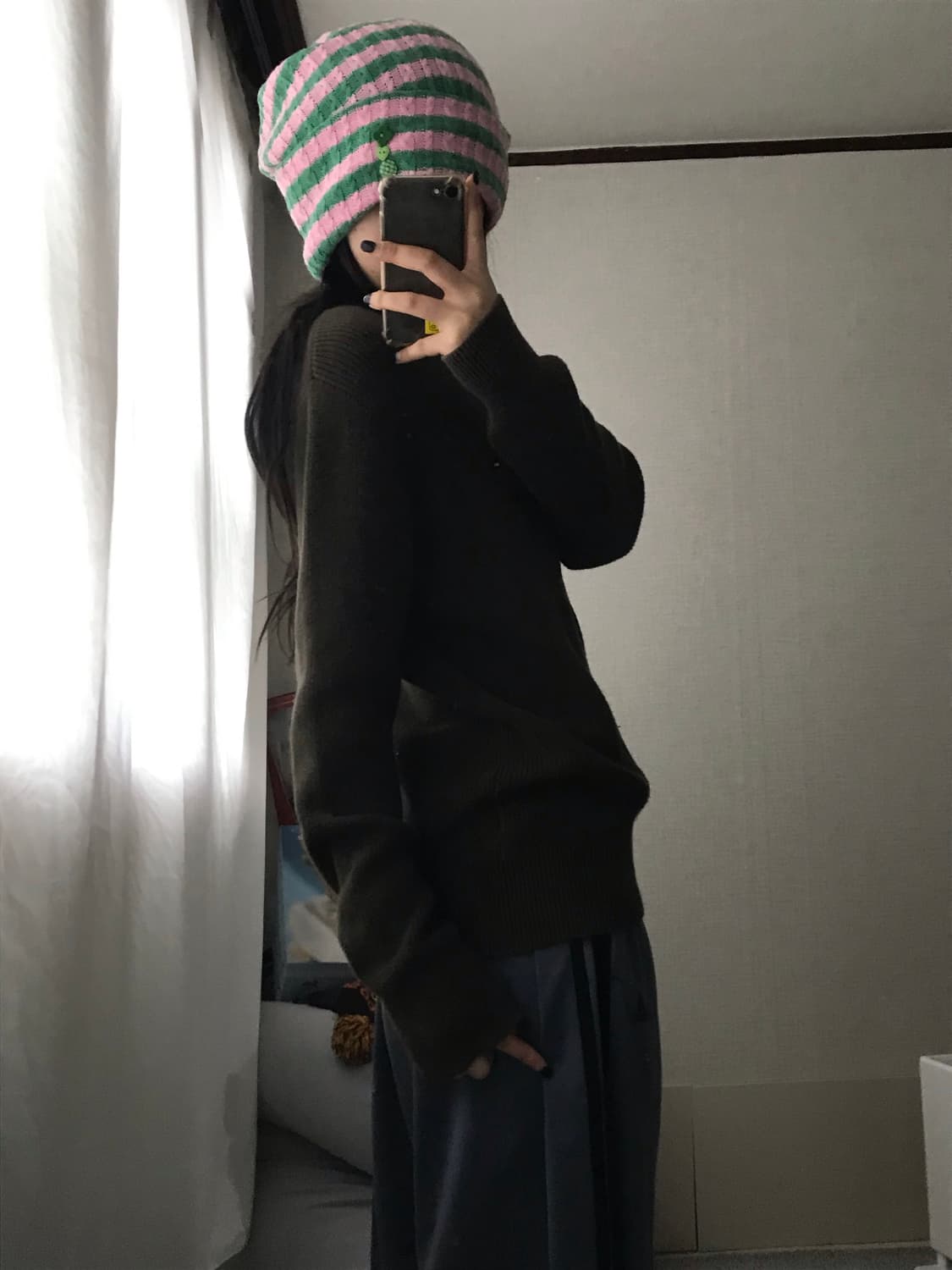 타미힐피거 카키 니트집업 상품이미지6