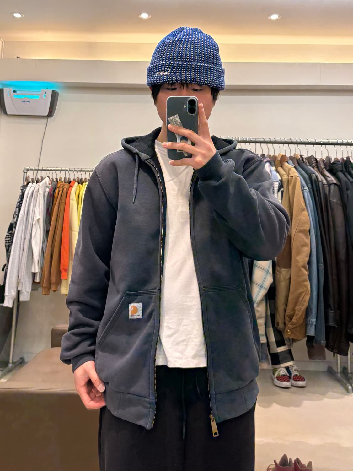 칼하트 써멀 와플 후드집업 상품이미지9