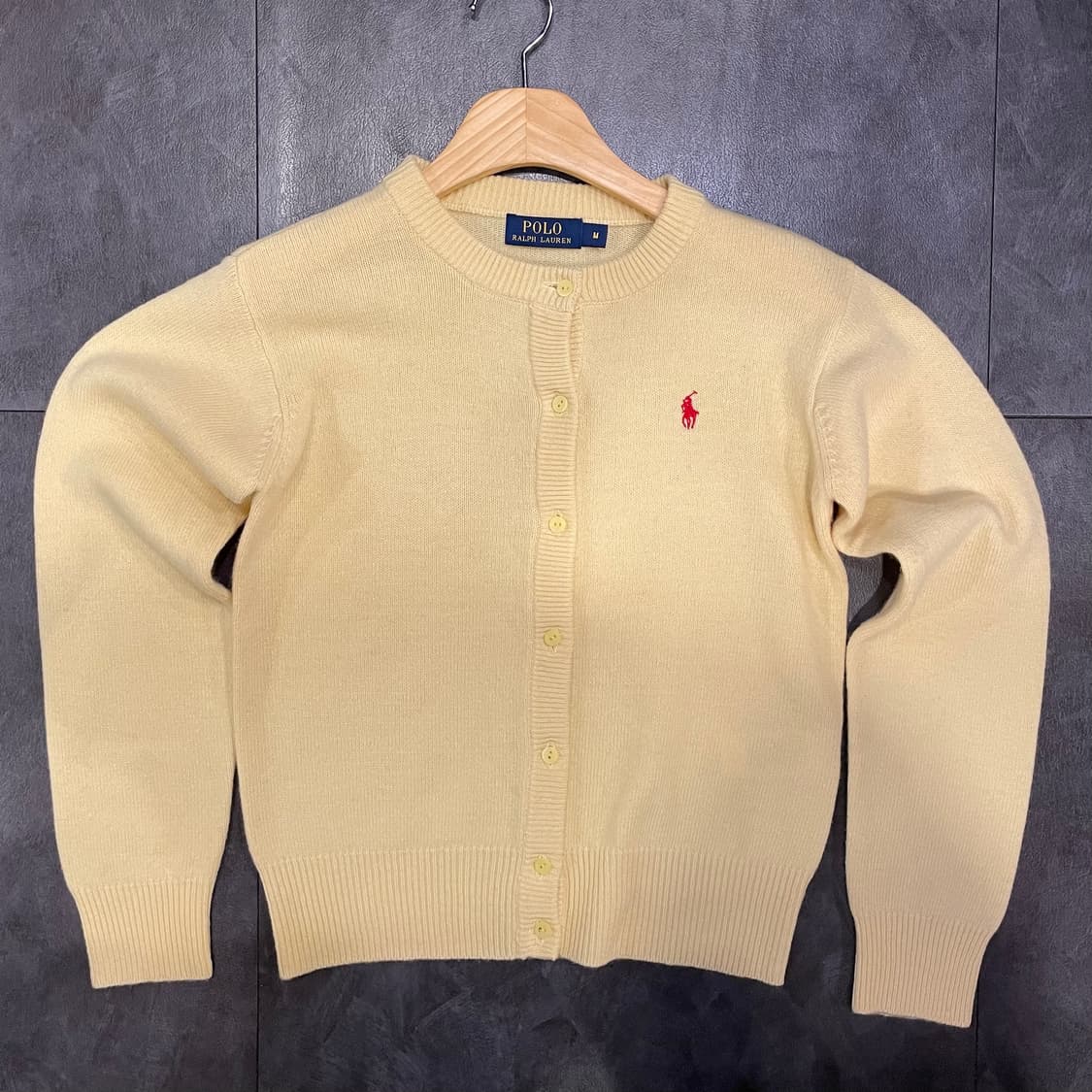 [IM] polo 폴로랄프로렌 라이트 옐로우 가디건니트 상품이미지4