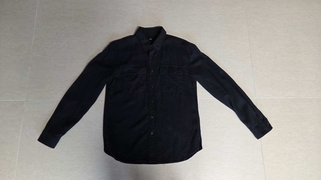 시스템 옴므 레이온 블랙 플랩 셔츠  상품이미지2