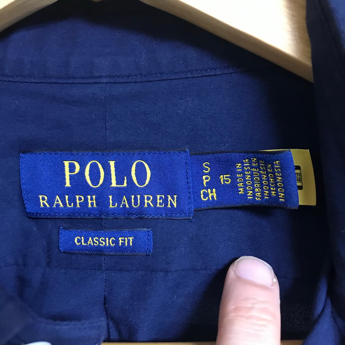 폴로 큐알 신형라인 네이비 셔츠 상품이미지3