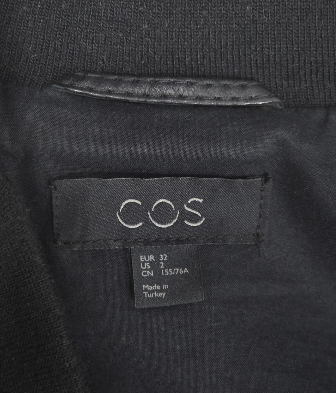 COS 블랙 우먼스 램스킨 봄버 레더 자켓 S사이즈 상품이미지7