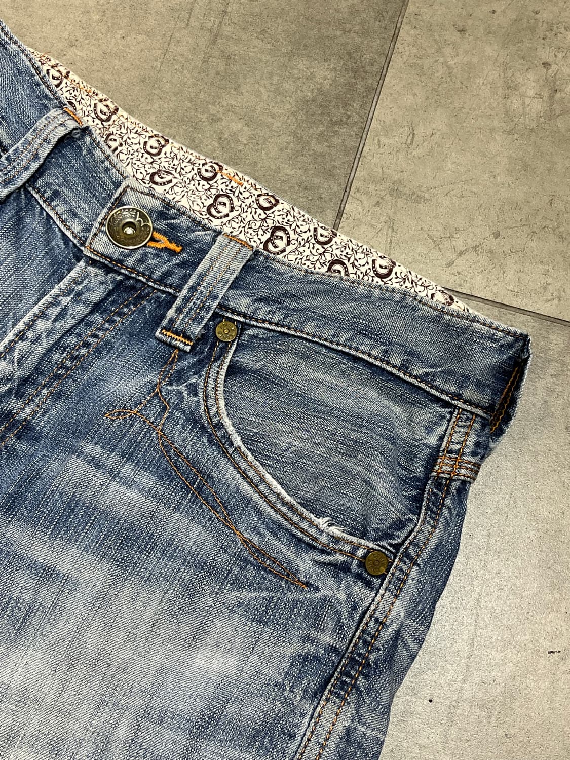 Edwin 빈티지 포켓 데미지 와이드 데님 팬츠 상품이미지10