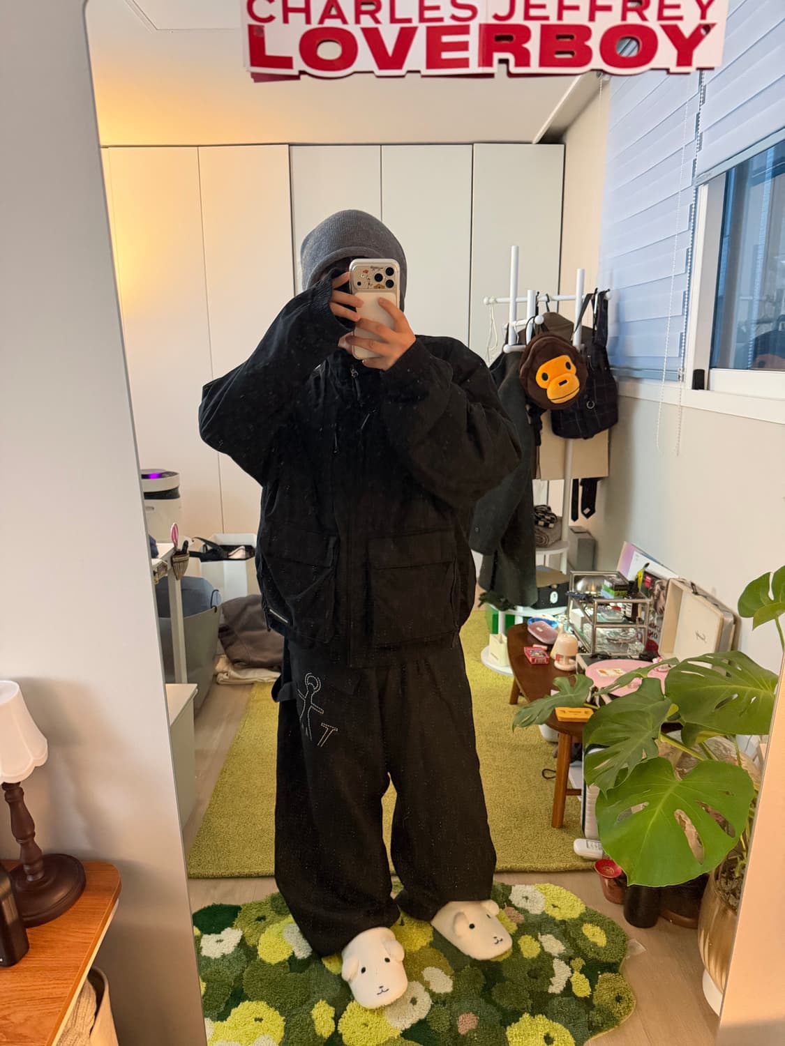 빈티지 세미크롭 검정 야상-점퍼 상품이미지2