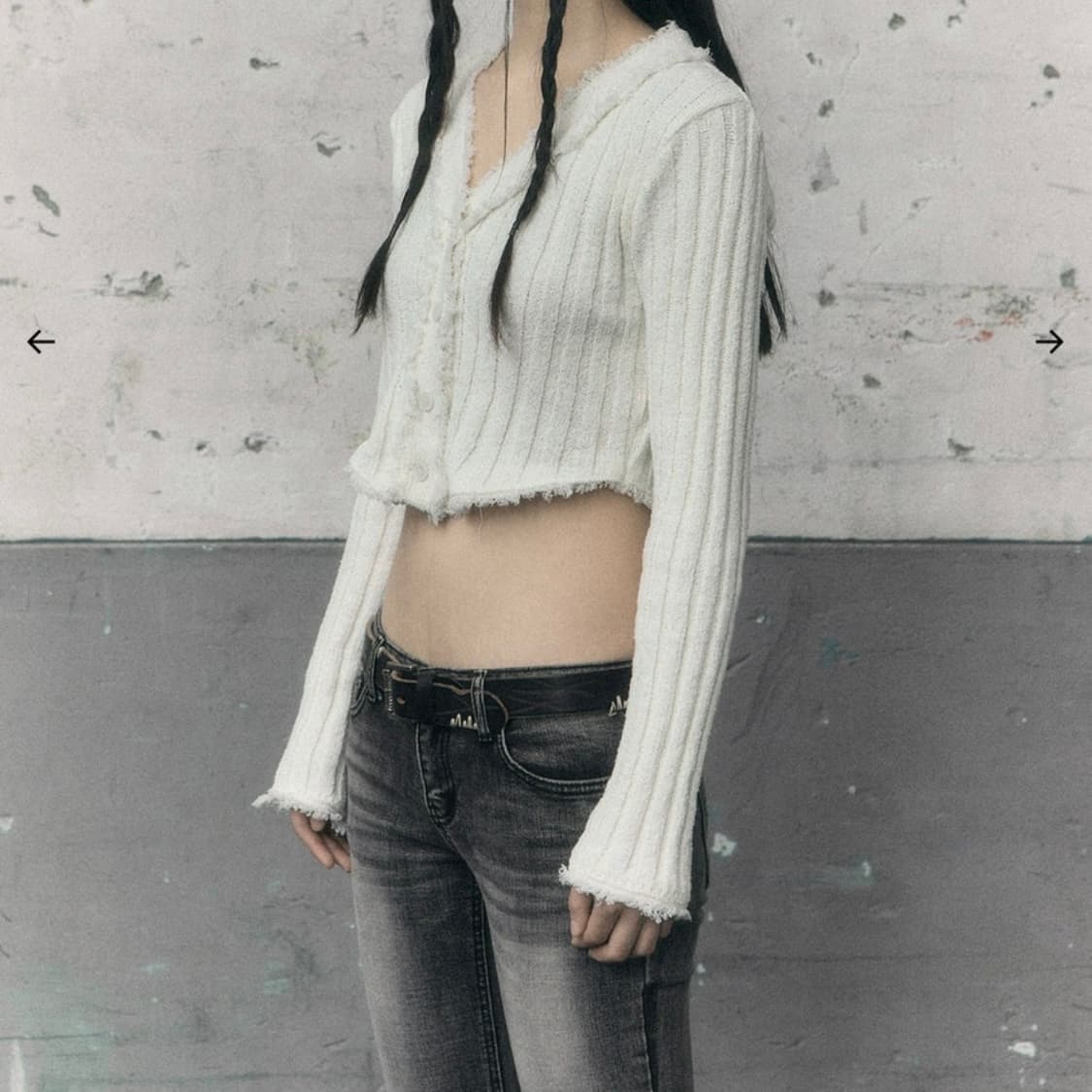 보헤미안서울 테슬 가디건 아이보리 상품이미지4