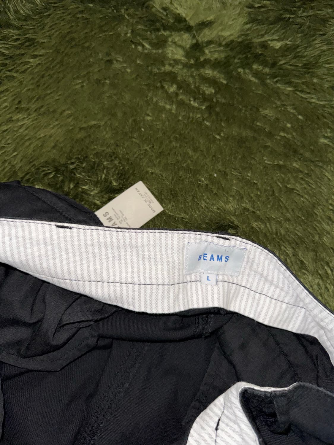 [L] Beams 빔즈 Made in Japan 코튼 치노 팬츠 블랙 상품이미지4