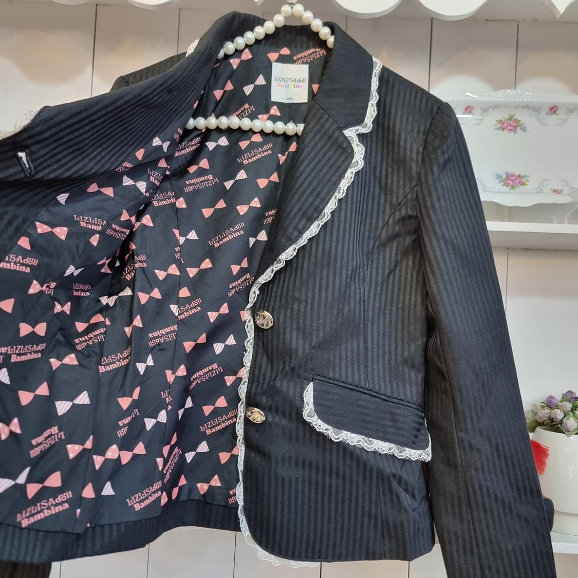 LIZLISAdoll 레이스 블랙 자켓 상품이미지5