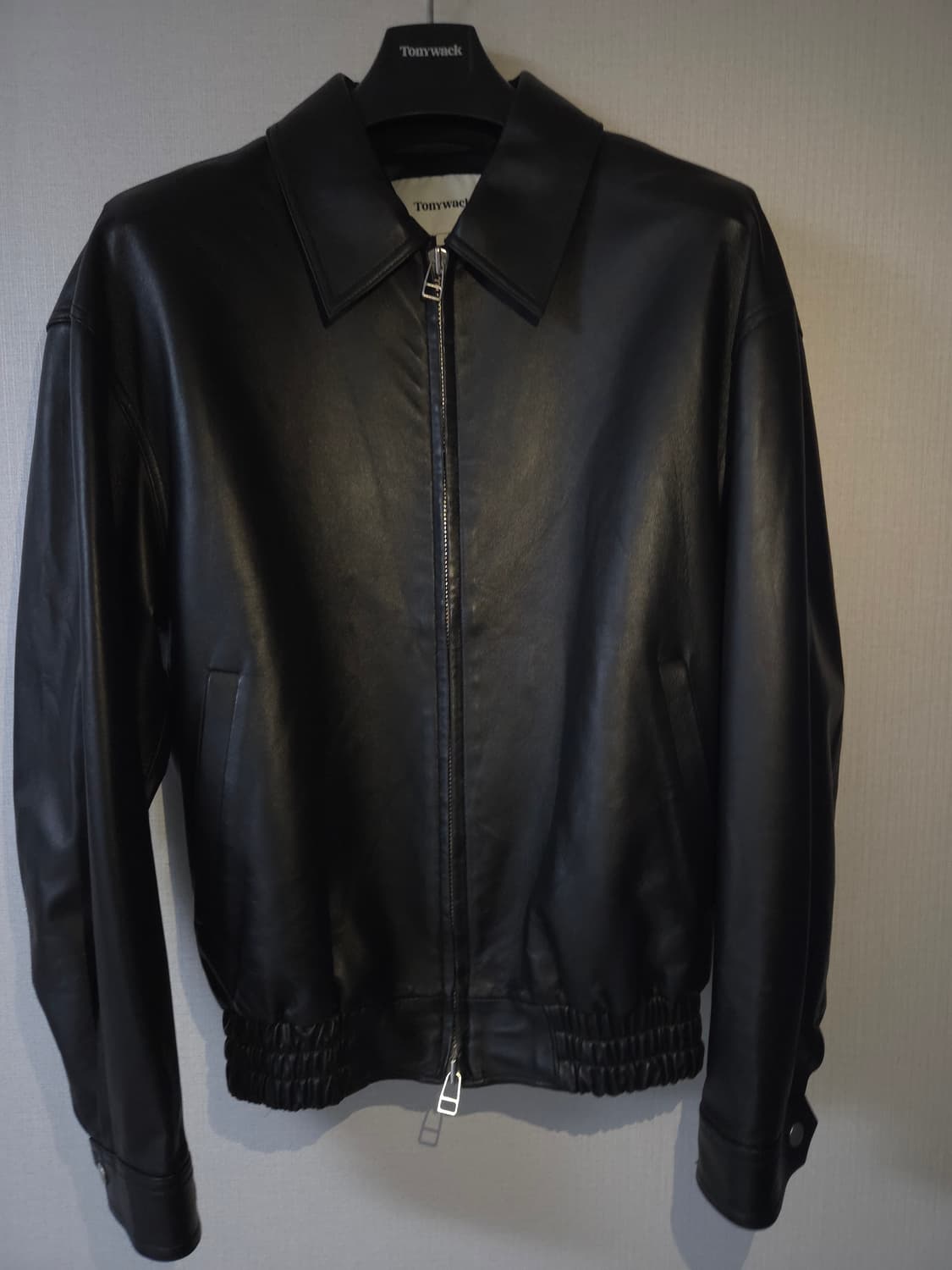 토니웩 양가죽 레더 오버사이즈 블루종 자켓 XL 25SS 상품이미지4