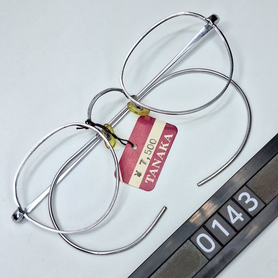 80s 일본제 빈티지 데드스톡 미사용/실버 케이블 템픅 안경테/클래식 상품이미지1