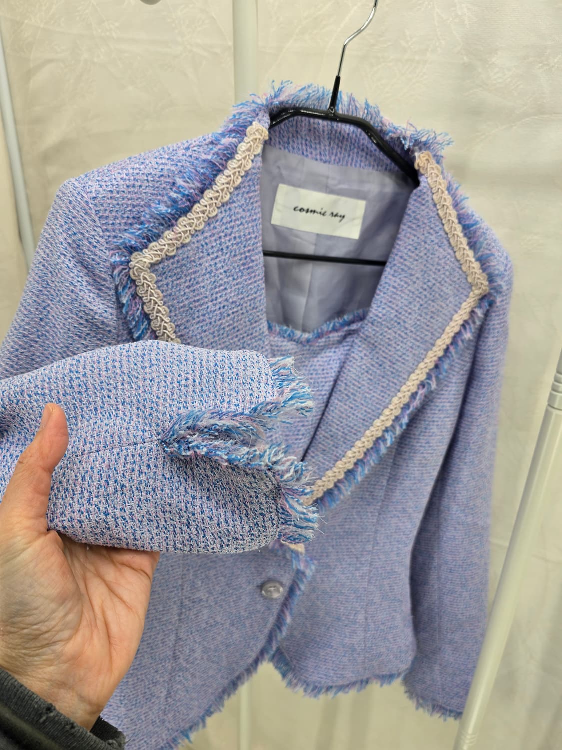 Cosmic Ray 라벤더 트위드 자켓 상품이미지4